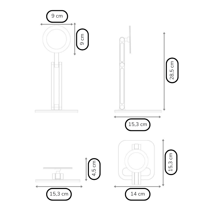 Suporte Magnético Dobrável para Tablet e iPad VND