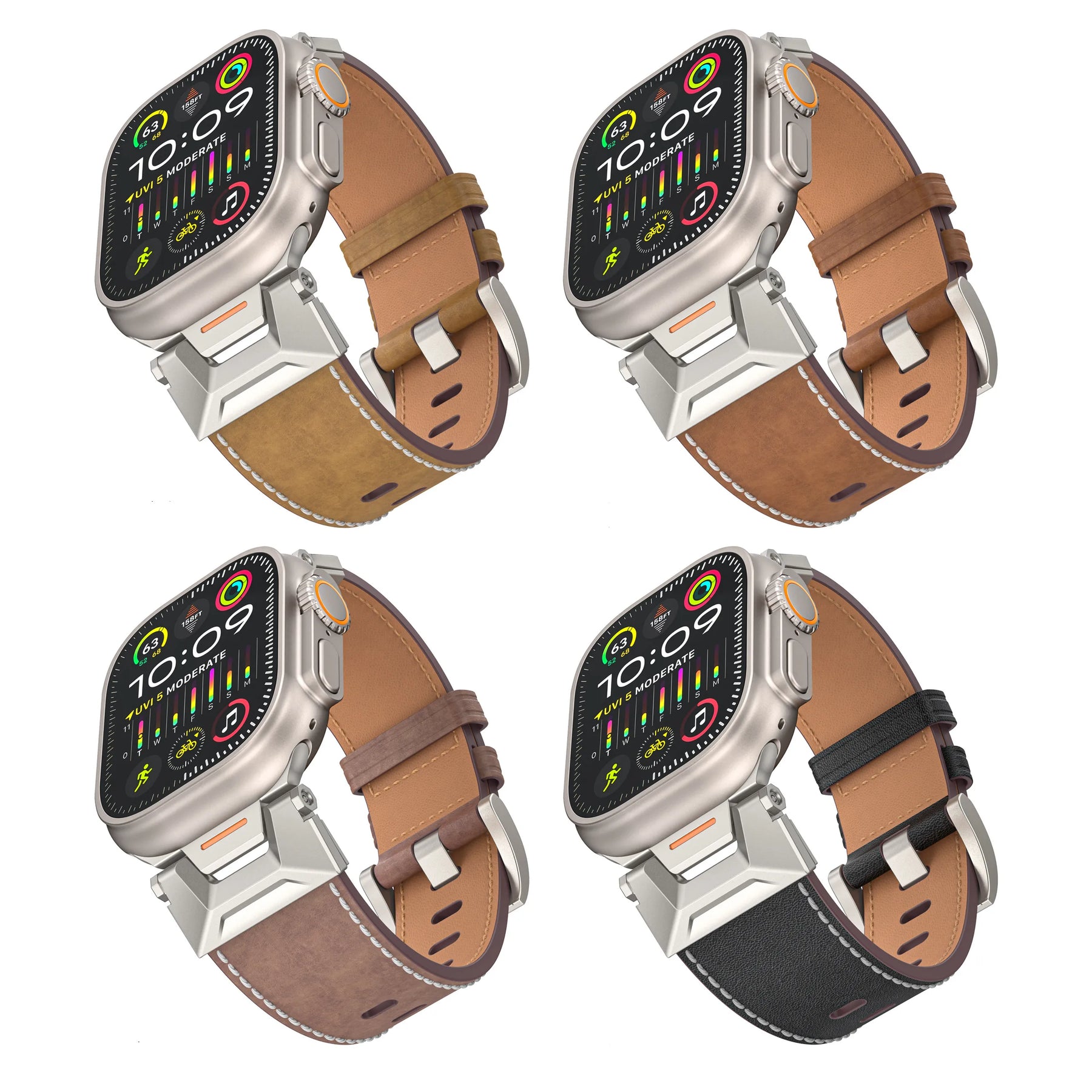 Pulseira para Apple Watch Fenix de Couro VND