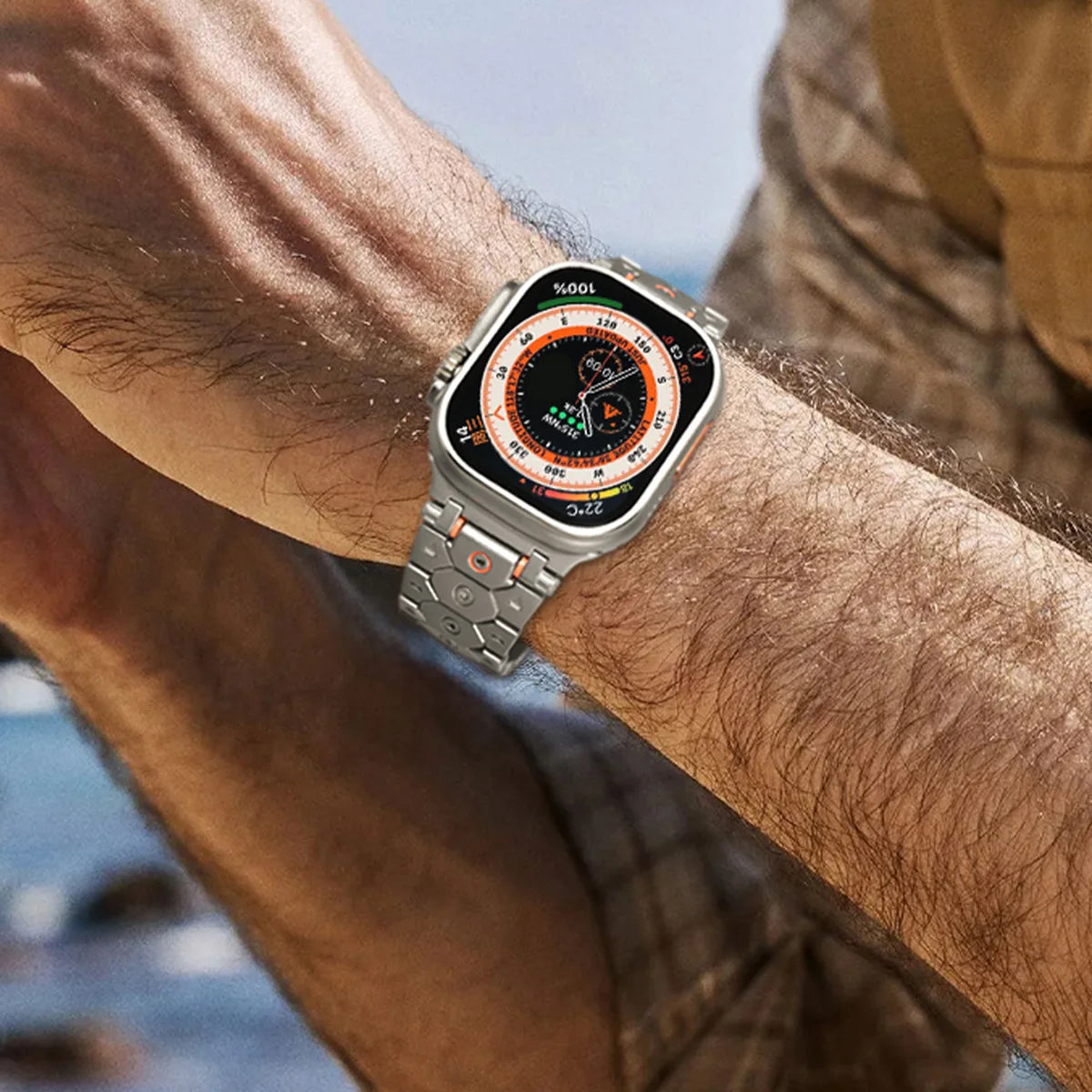 Pulseira para Apple Watch Revenge de Titânio VND